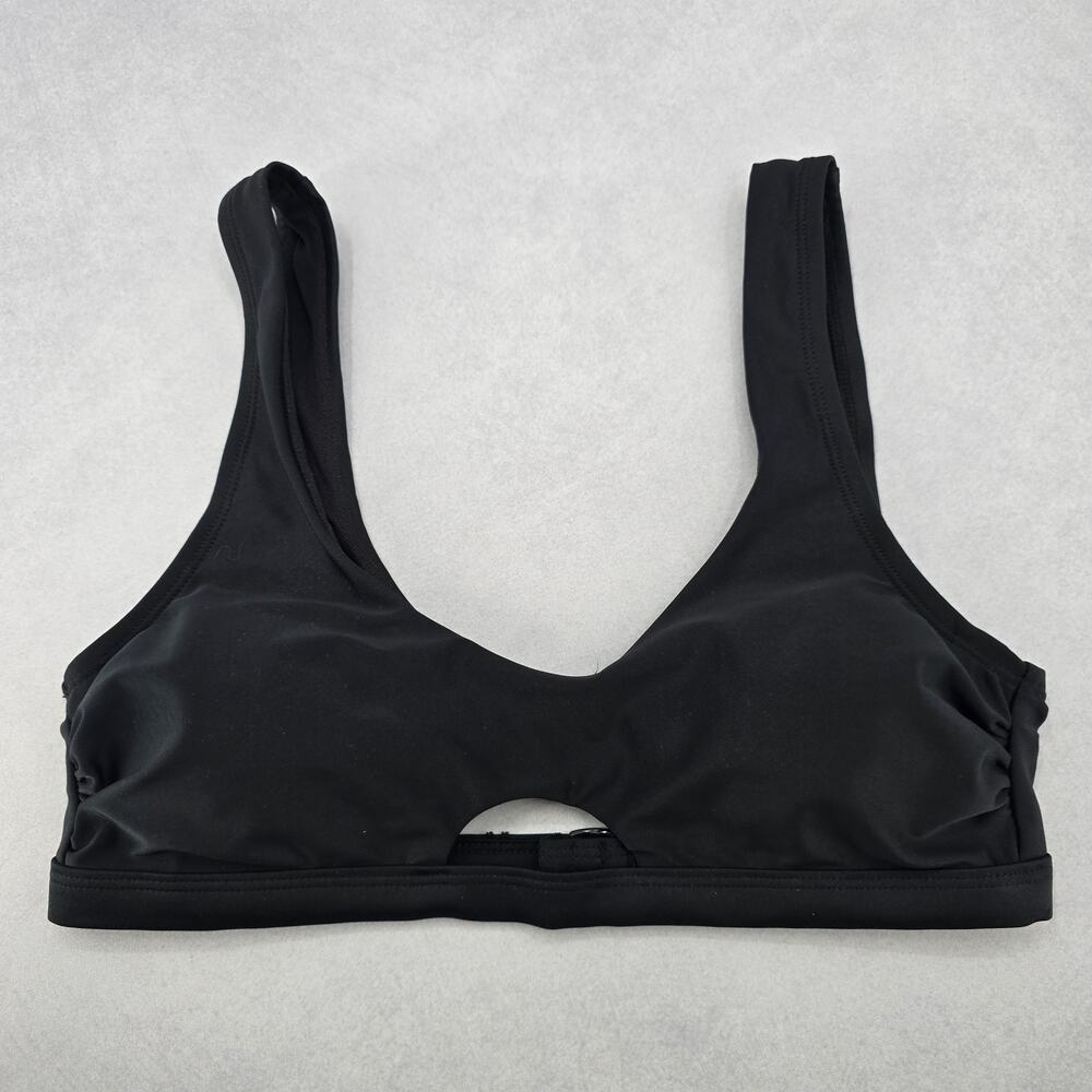 Time and Tru Black Padded Sports Bra Beach Bikini Bralette Swim Top S Small